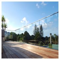 Prima Garde-corps en aluminium et verre de haute qualité, moderne, pour piscine extérieure, balcon, terrasse, escalier, villa, hôtel