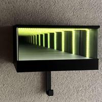 Support mural 3D en plastique pour clés de voiture, crochet de garage, porte-clés amusant avec miroir infini, organisateur de rangement