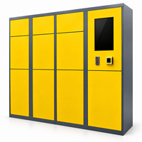 Armoire de rangement pour bagages de grande capacité, jaune, multi-compartiments, pour terminal de bus