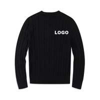 Pull en tricot à col rond en coton décontracté pour homme, personnalisé, automne et hiver, chaud et confortable pour le commerce transfrontalier