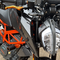 Panneau latéral large en fibre de carbone 100 % sèche (3K) pour carénage de moto KTM 390 2017-2023, accessoires de carénage en fibre de carbone, MOQ1