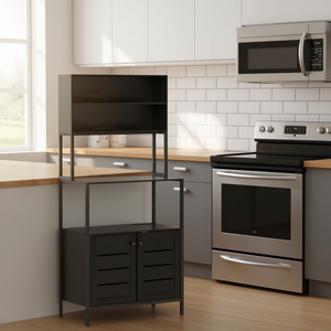 Soporte para Microondas de Cocina, 3 Estantes, Diseño Minimalista Independiente, Multifuncional para Uso en la Cocina - Product Image 2