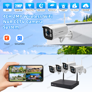 Hongnaer 1080P 4CH tuya nhà thông minh NVR ngoài trời ip CCTV <span class=keywords><strong>Camera</strong></span> Set Kit hệ thống giám sát không dây wifi an ninh Hệ thống <span class=keywords><strong>camera</strong></span> - Product Image 2