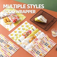 Papier d'emballage pour sandwichs et burgers, résistant à la graisse, de qualité alimentaire, pour tacos, shawarma, poulet frit, hot-dogs, emballages pour la restauration rapide