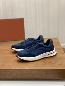 Sneakers Casual da Uomo per Allenamento, Tomaia in Tessuto Scamosciato, Design Bicolore, Suola Morbida in Gomma Naturale - Product Image 6