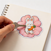 Pegatinas de Vinilo Personalizadas con Logotipo, Holográficas, Resistentes al Agua, Autoadhesivas, Diseño de Pegatinas de Dibujos Animados, Impresión de Pegatinas con Corte Individual
