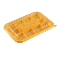 Boîte d'emballage jetable pour pâtisserie, en plastique, à huit compartiments, pour gâteaux aux jaunes d'œufs, desserts, confiseries, emballage pour la pâtisserie
