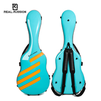 Grosir kustom fluorit misi gitar tas kasus serat kaca asli kasus keras untuk Bass listrik & gitar klasik