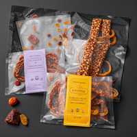 En stock impression transparent mat givré thermoscellé petit sachet parfumé thé sec fruits sac d'emballage jetable à 3 côtés