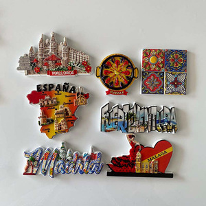 España <span class=keywords><strong>Barcelona</strong></span> Sagrada Familia Madrid World Nevera Batro European Tourist Souvenirs - Product Image 1