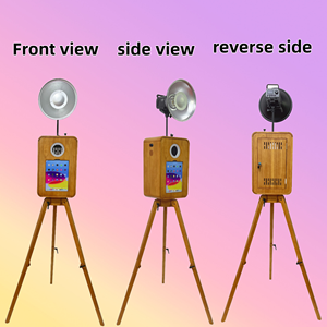 Photomaton en bois double face, disponible en finition bois de rose personnalisée, compatible avec divers <span class=keywords><strong>iPad</strong></span> et appareils photo numériques - Product Image 1
