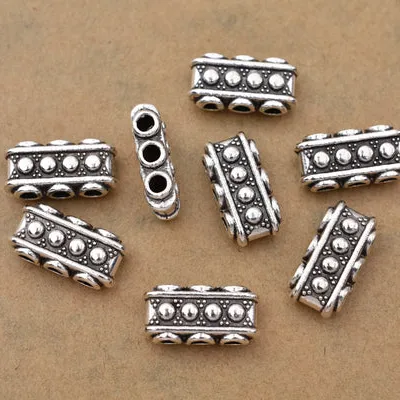 3 Strand Antique Silver Plated Spacer Connector Bars 999 silver plated antique space