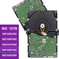 WD102PURZ Disco Duro Interno de 10 TB, SATA 6 Gb/s, 7200 RPM, 256 MB de Caché, 3.5 Pulgadas, Nuevo, para Monitoreo Empresarial, HDD, NAS, Almacenamiento en la Nube, Gran Capacidad