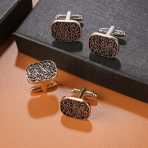 Venta caliente Listo Stock Barato Plata Oro Aleación Clásico Retro Románico <span class=keywords><strong>Gemelos</strong></span> y Elegante <span class=keywords><strong>Camisa</strong></span> de los hombres Cuff Studs están en oferta - Product Image 2