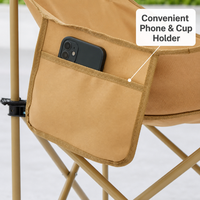 Chaise de camping pliable portable pour adultes et enfants, cadre pliable, tissu Oxford 600D, logo personnalisé, motif, pour l'extérieur