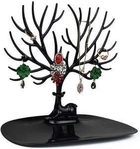 ชั้นวางจิวเวลรี่รูปต้นไม้สำหรับเก็บต่างหู สร้อยคอ แหวน จี้  พร้อมถาดและชั้นวางโชว์ - Product Image 4