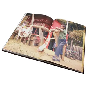 Mesa de café colorida capa dura livro de fotos impressão livro de arte