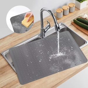 Customized Logo Silicone Heat Table <b>Mat</b> Pad Dish <b>Drying</b> <b>Mat</b> For <b>Kitchen</b> - Product Image 1
