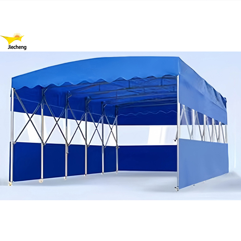 Melhor preço impermeável dobrável galvanizado tubo de aço quadro pára-sol empurrar e puxar carro garagem tenda pvc membrana push-pull toldo