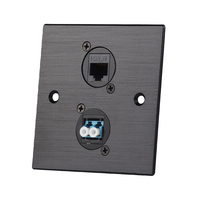 Boîtier de connexion mural multimédia de type 86, double module de type D, prise combinée audio-vidéo CAT5e CAT6 RJ45