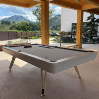 Table de billard professionnelle de 7 pieds pour l'intérieur/l'extérieur, table de billard à neuf boules en caoutchouc durable moderne, vente chaude, personnalisable pour la famille et le club