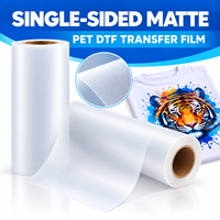 Rouleau de film DTF PET mat simple face de 45 cm avec pelage à froid pour impression textile