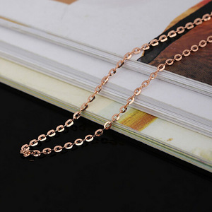 Collar de Acero Inoxidable Color Oro Rosa, 45-50 cm, Cadena Tipo O, para Uso Diario, Accesorio para Mujer, Regalo - Product Image 2