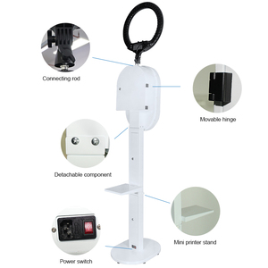 Popular Salsa Oval iPad Dslr Photo Booth iPad Self Photobooth <strong>Machine</strong> with Led Rgb Light <strong>and</strong> Flight Case - Product Image 4