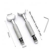 Couteau de gravure rotatif en cuir réglable DIY, manche en acier inoxydable OEM avec lame en acier à haute teneur en carbone pour le travail du cuir