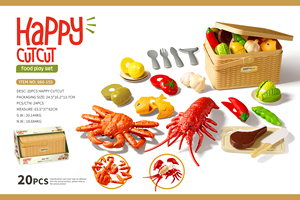 Juguete de Frutas para Cortar, Juego de Imitación para Niños, Cesta de Frutas y Verduras, Juguete Educativo Temprano para Cortar Comida para Niños - Product Image 3