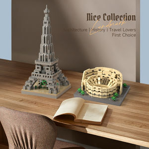 Wereldberoemd Gebouw Kasteel Notre-Dame De Paris Colosseum <span class=keywords><strong>Eiffel</strong></span> Toren Big Ben Bouwstenen Speelgoed Kerstcadeau Voor Kinderen - Product Image 5