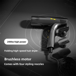 מייבש שיער מקצועי מתקפל 2400W בעל מנוע DC, מהירות גבוהה, עוצמה גבוהה, 3 דרגות מהירות, פיה מסתובבת, מתח רחב, מתאים לשימוש בינלאומי - Product Image 4