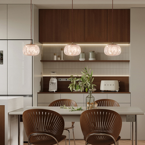 Small Long Chandelier <strong>White</strong> Light Restaurant Dining Luxury Iron Resin LED Hanging Ceiling Pendant Light for Home Banquet <strong>Hall</strong> - Product Image 1