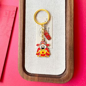 Porte-clés en métal de style chinois AM, emballage en <span class=keywords><strong>pochette</strong></span> rouge, décorations, accessoires - Product Image 6