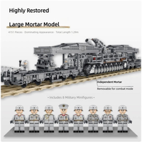 Modelo de tren de misiles soviético SS-24 de la Segunda Guerra Mundial, Karl Gun Howitzer, juguete educativo de ensamblaje.