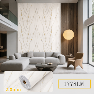 Pegatinas de Pared 3D Autoadhesivas, Rollo de Papel Tapiz de Vinilo PVC, Impermeable, con Diseño de Mármol, Decoración Moderna para el Hogar, Decoración de Habitaciones, Venta al por Mayor - Product Image 1