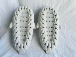 H008 Pantofole a Forma di Squalo Grigio Chiaro con Suola in EVA Spessore 35MM per Tutte le Stagioni, da Casa, Taglie Donna 36 37 38 39 - Product Image 2