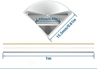 Canal de profil en aluminium Led en forme de V avec couvercle blanc laiteux et clip de montage d'embout pour matériel de décoration de plafond de maison d'hôtel