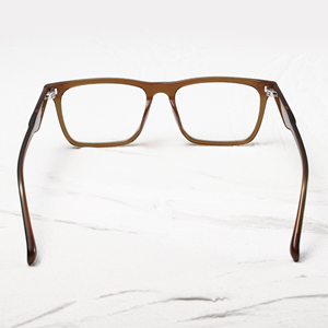 Men's Rectangle Full Rim <b>Eyeglasses</b> Solid Color Anti-Uv Resin Lens Vision Correction <b>Frames</b> for Adults - Product Image 3