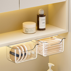 Transparent Wall Mounted Storage Box Rectangle For Bathroom Toilet Beauty Salon Home Dormitory Organizing Rack - Product Image 1