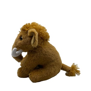 Peluches en peluche mammouth brun animal personnalisées bon marché - Product Image 1