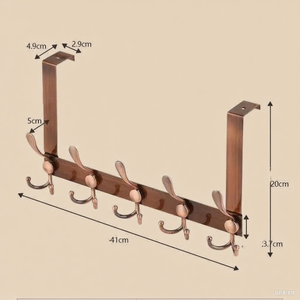 Дверная вешалка для полотенец, вешалка для полотенец, вешалка для полотенец с 5 крючками для сумки - Product Image 3