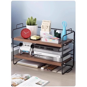 Estantería Clásica de Escritorio, Librería Simple para Mesa de Comedor, Organizador de 1 Nivel, Almacenamiento para Oficina Pequeña, Material de Hierro, Impermeable - Product Image 2