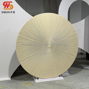 LEDA Wedding Events Decor Supplies Custom Luxury Large Round White Acrylic <b>Backdrop</b> <b>Stand</b> - Product Image 3