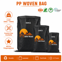 Sac de rangement pour bois de chauffage extérieur en PP tissé, résistant aux intempéries, pour emballer des bûches et des allume-feu, idéal pour le camping et le jardin