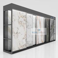 Boya – Présentoir en pierre naturelle de marbre, en dalle de quartz, avec logo personnalisé, éclairage LED écologique, en métal de haute qualité, à ouverture coulissante