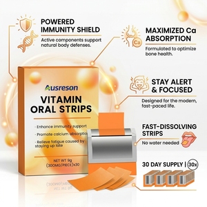 Ausreson OEM Vitamine <span class=keywords><strong>B</strong></span> C D Collagène Film <span class=keywords><strong>Oral</strong></span> Dissoluble pour Soin de la Peau, Dissolution Rapide, Bandes de Film Vitaminé à Dissolution Orale - Product Image 2