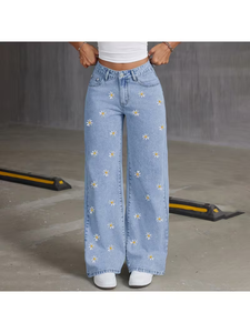 Jeans de mezclilla para mujer de estilo variado, modelo 2026.4. Lote mixto al por mayor de pantalones casuales de algodón para reventa, mezcla aleatoria. - Product Image 2