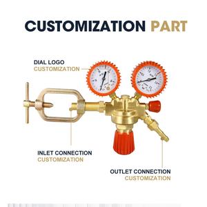 Regolatore di Pressione Industriale in Ottone Stile Italiano per Saldatura/Taglio ad Acetilene con Morsetto o Connessione d'Ingresso Personalizzata - Product Image 3