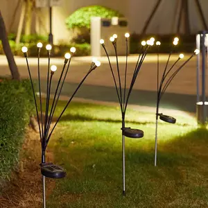 Solar-Glühwürmchen-Gartenleuchten Farbwechselnde Sternenstaub-Schwinglichter Hofweg-Dekoration IP65 Außen-Glühwürmchen-Leuchten - Product Image 1